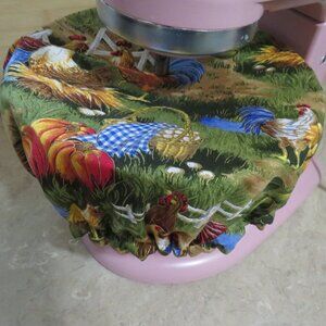 Kitchenaid Bowl Cover Fall Farm Chickens and Sunflowers Reversible Mixer Cover